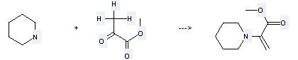 Propanoic acid, 2-oxo-,methyl ester can be used to produce 2-piperidin-1-yl-acrylic acid methyl ester